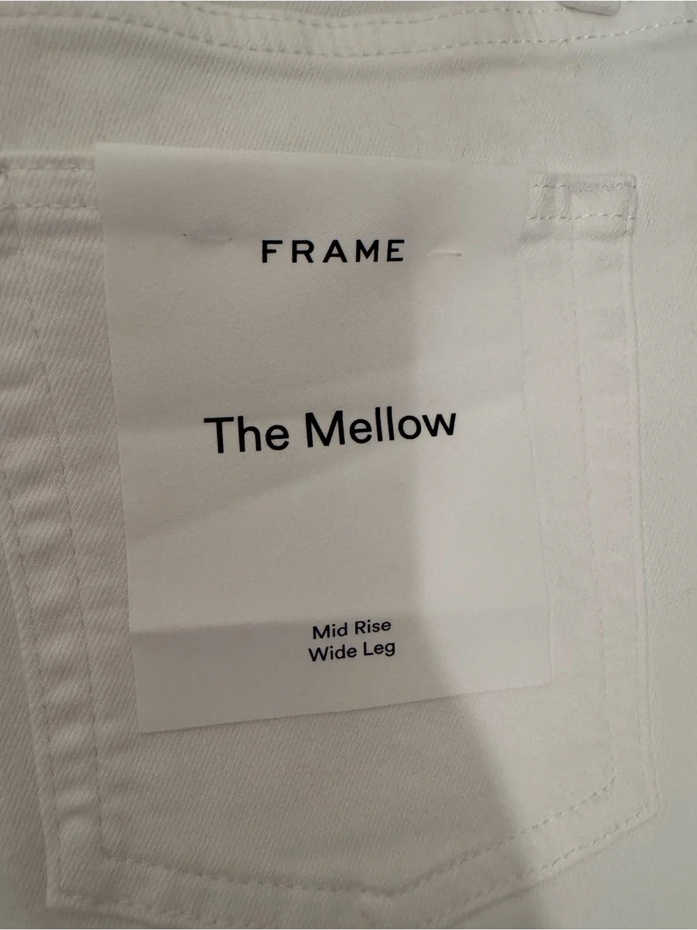 Frame Denim White High-Rise Straight Jeans